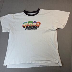 Comedy Central South Park Ringer T Shirt Large 2005 Vintage Cartoon Graphic